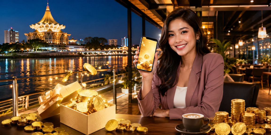 Pemain dari Kuching mengakses kasino mudah alih waja88 untuk bermain slot jackpot pada waktu rehat